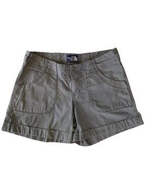 The North Face Women's Shorts Gray Mid Rise Pockets Size 8 Rip Stop Outdoors